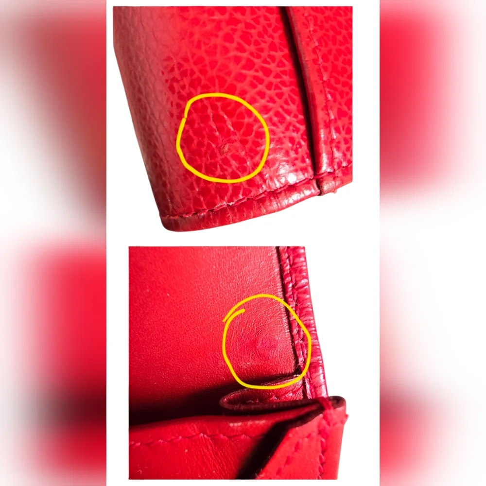 Vintage Coach Madison Envelope Clutch 4478 Red Leather Wallet Made In Italy EUC - Picture 12 of 15